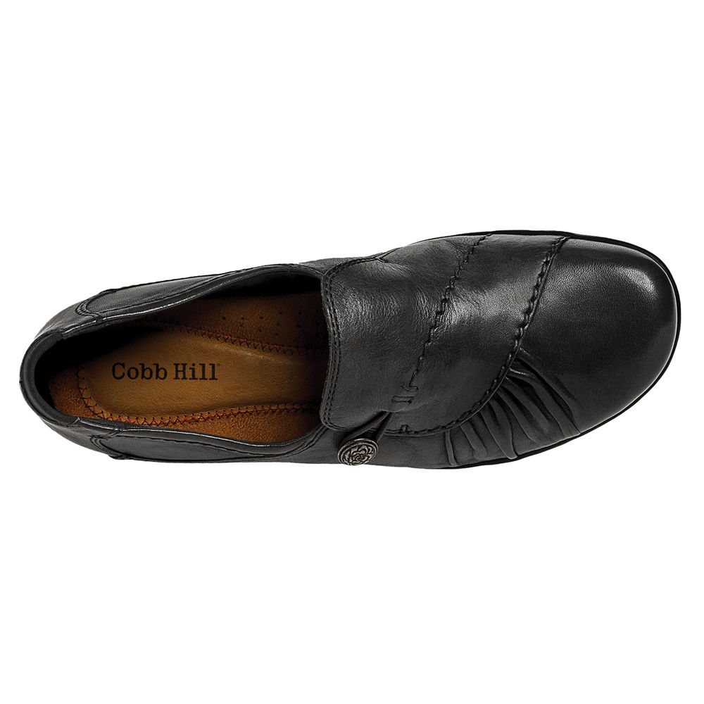 Rockport Womens Slip-On Black - Cobb Hill Paulette - UK 963-VBMPQE